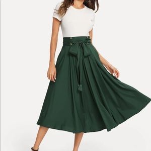 SHEIN tassel bow tie skirt